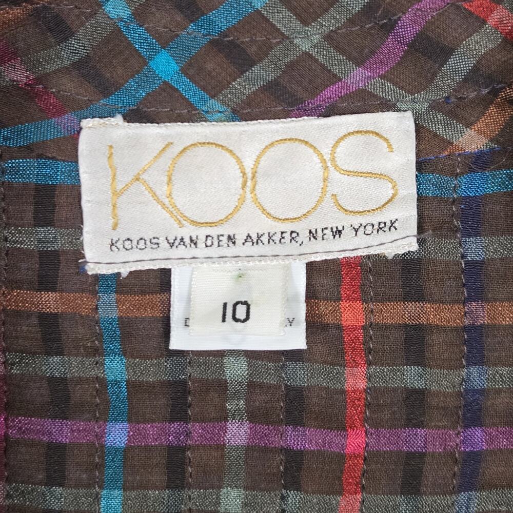 KOOS Van Den Akker Women’s 100% Wool Tweed Jacket Blazer Sz 10 Multicolor Artsy - Picture 8 of 14